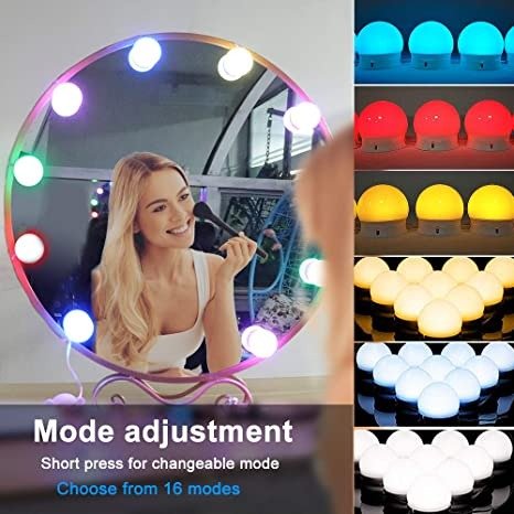 RGB - Colorful LED Mirror Lights Vanity (10 Bulbs). - Easy Wholesale