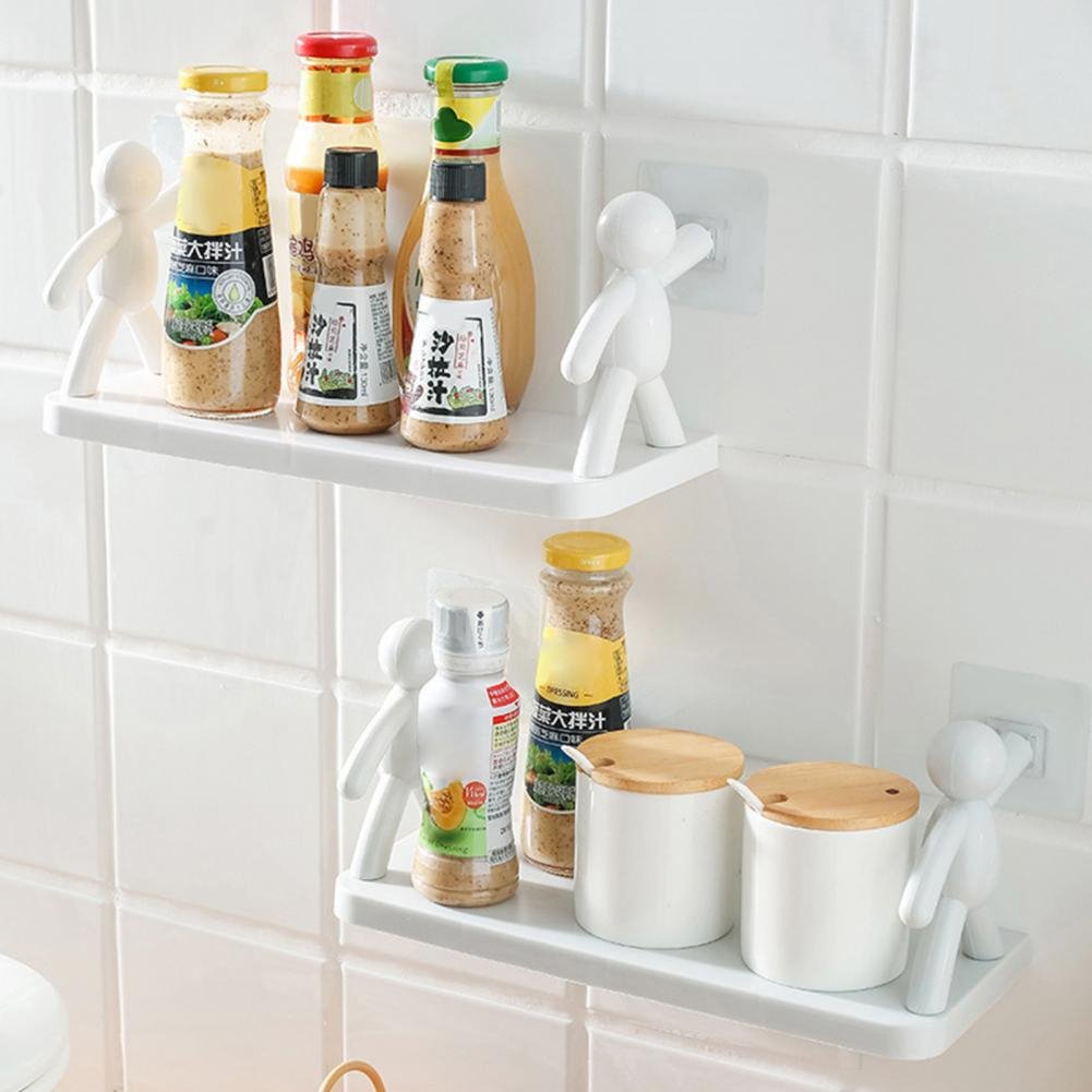 Self-adhesive Creative Kitchen Storage Wall-mounted Shelves. - Easy Wholesale