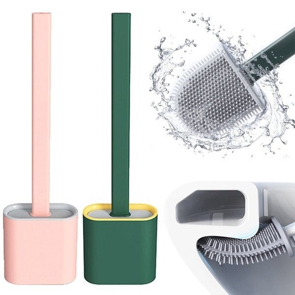 Self Adhesive Silicone Toilet Brush. - Easy Wholesale