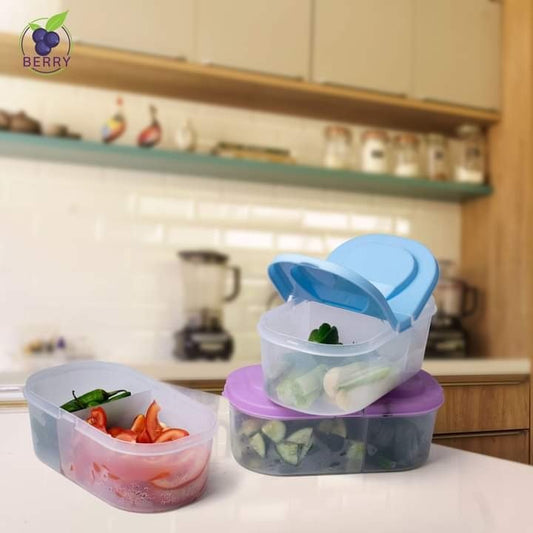 Splash Dual Compartment Food container - Pack Of 2 - Easy Wholesale