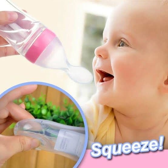Squeeze Baby Feeder with Spoon - Easy Wholesale