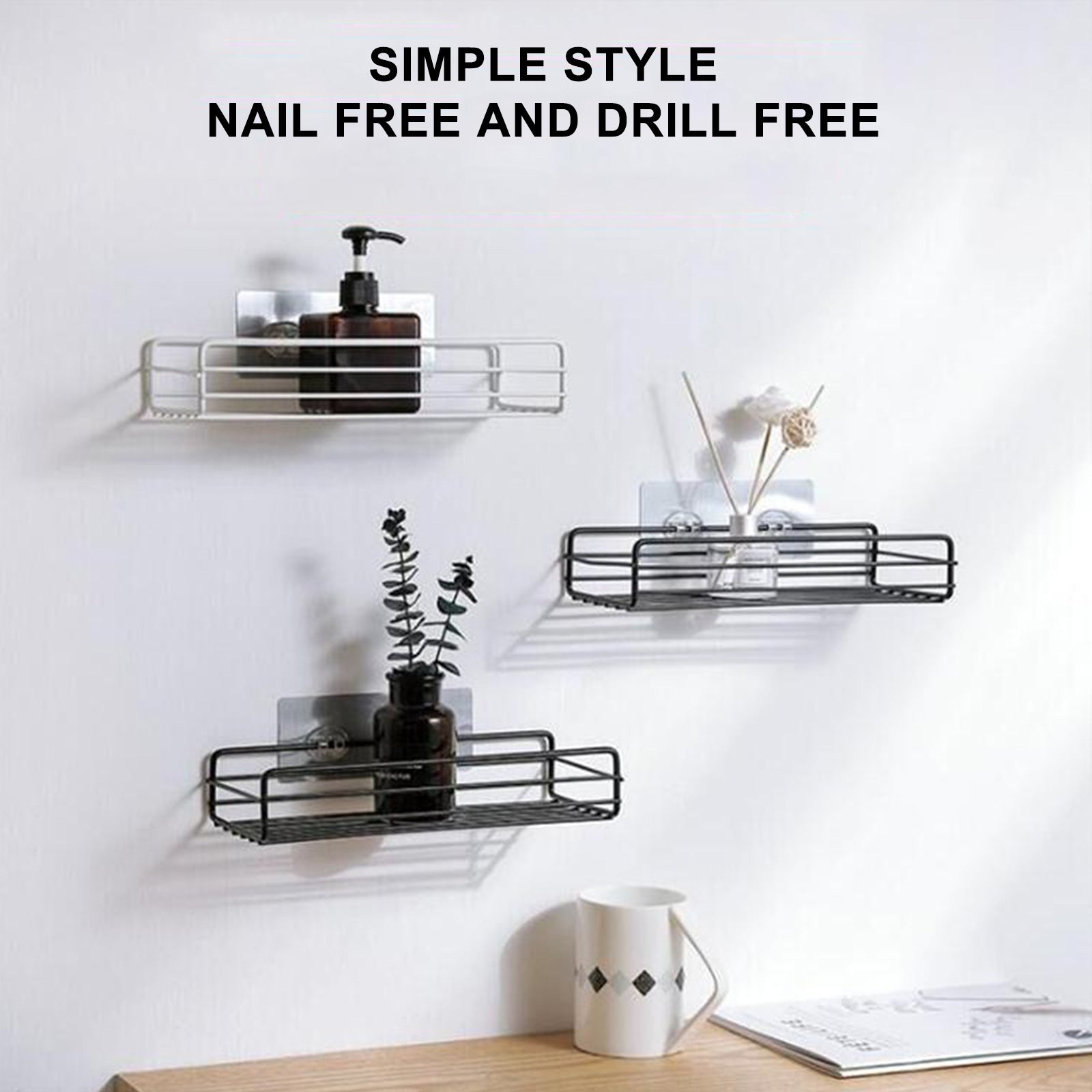 Stainless Steel Bathroom Storage Shelf (Screw) - Easy Wholesale