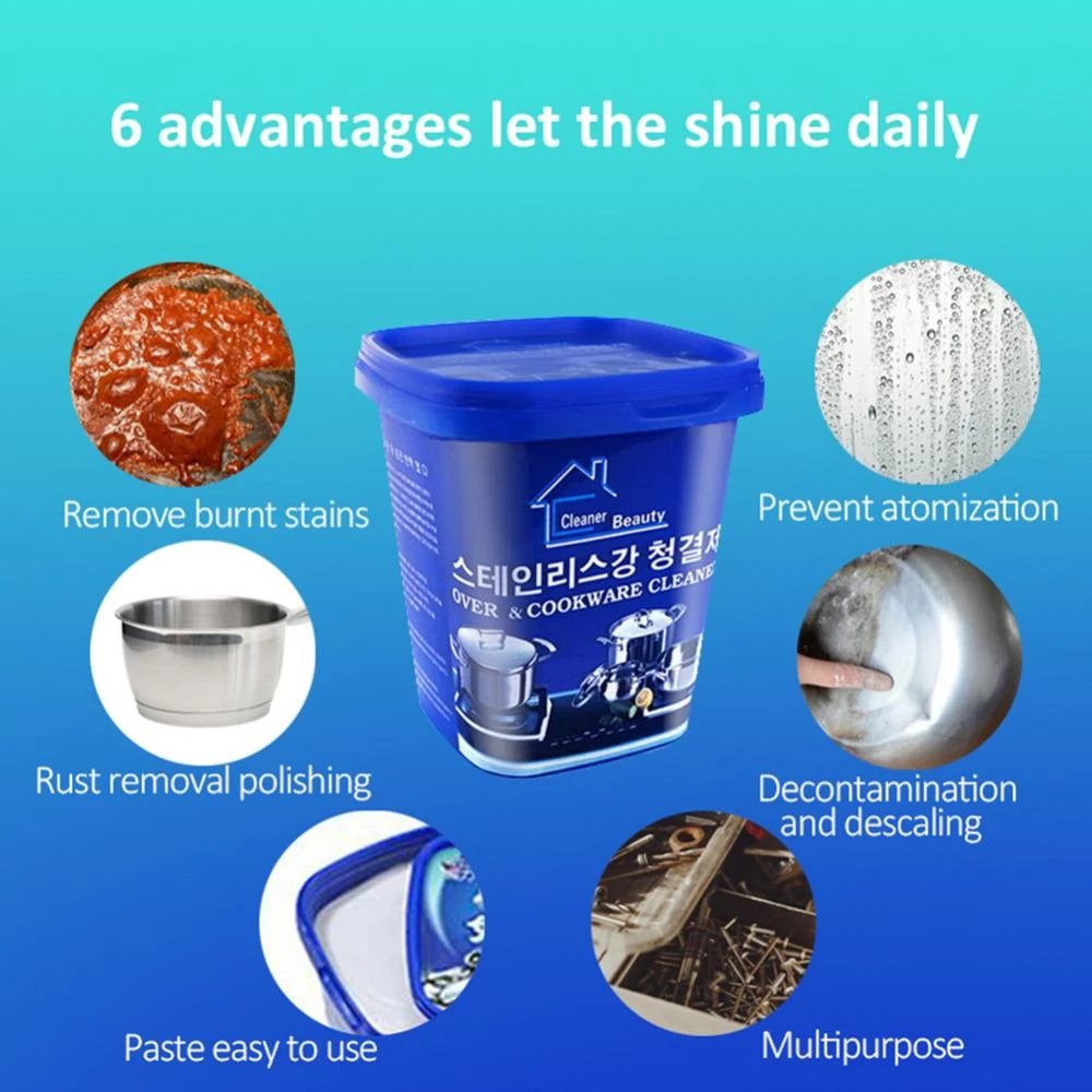 Stainless Steel Cleaning Paste Remove Stains Multi-Purpose Cleaner Home Kitchen Bathroom Accessories - Easy Wholesale