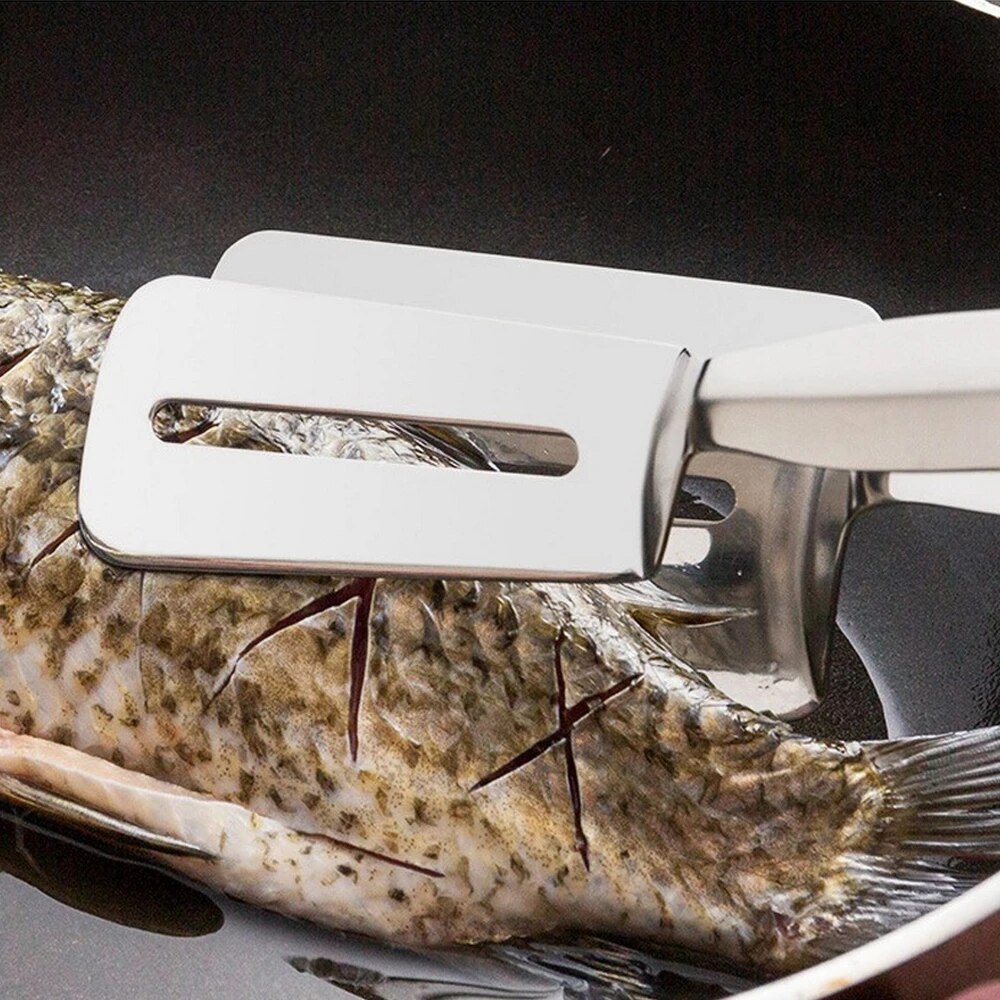 Stainless Steel Double Sided Frying Fish Spatula - Easy Wholesale