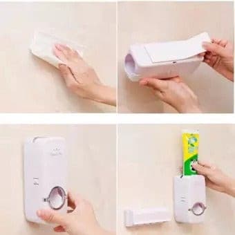 Toothpaste Dispenser & Brush Holder Set - Easy Wholesale