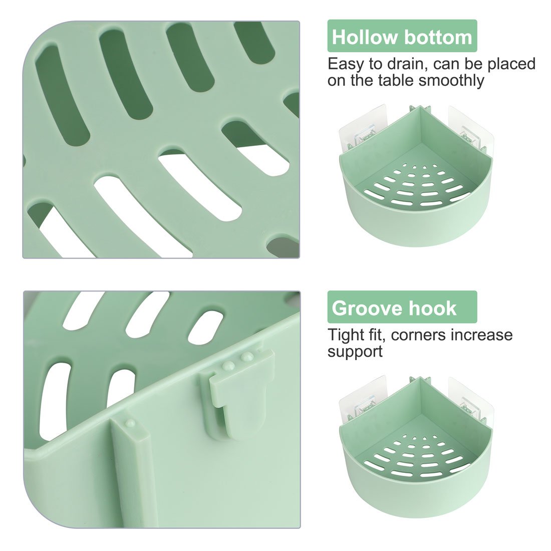 Universal Corner Shelf Storage Rack Wall Mounted Plastic Storage Organizer - Easy Wholesale