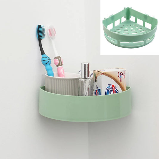 Universal Corner Shelf Storage Rack Wall Mounted Plastic Storage Organizer - Easy Wholesale
