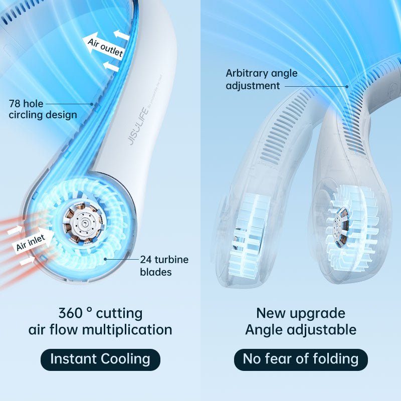 USB Rechargeable Portable Bladeless Neck Fan. - Easy Wholesale