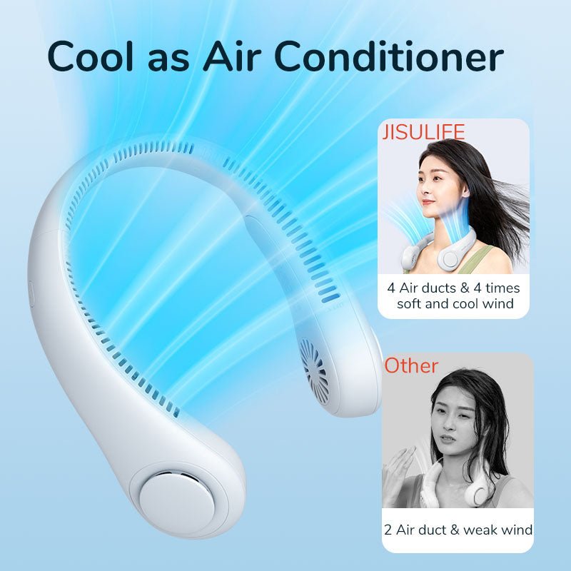USB Rechargeable Portable Bladeless Neck Fan. - Easy Wholesale