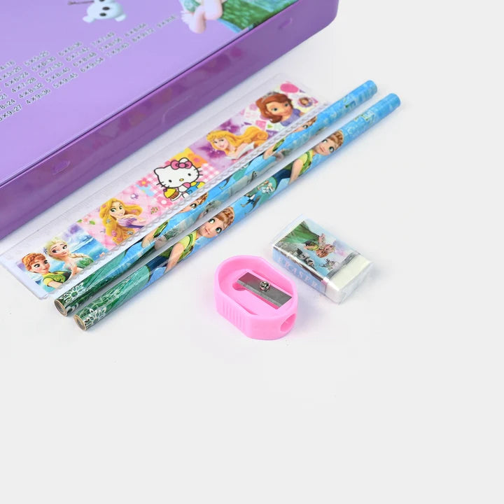 Metal Pencil Box with Stationery